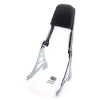 Chrome Flame Backrest Sissy Bar with Leather Pad for Harley Sportster (1200, 883)