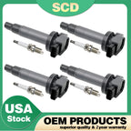 Set of 4 Ignition Coils & Spark Plugs for Toyota Prius Yaris Echo (2000–2017) UF316