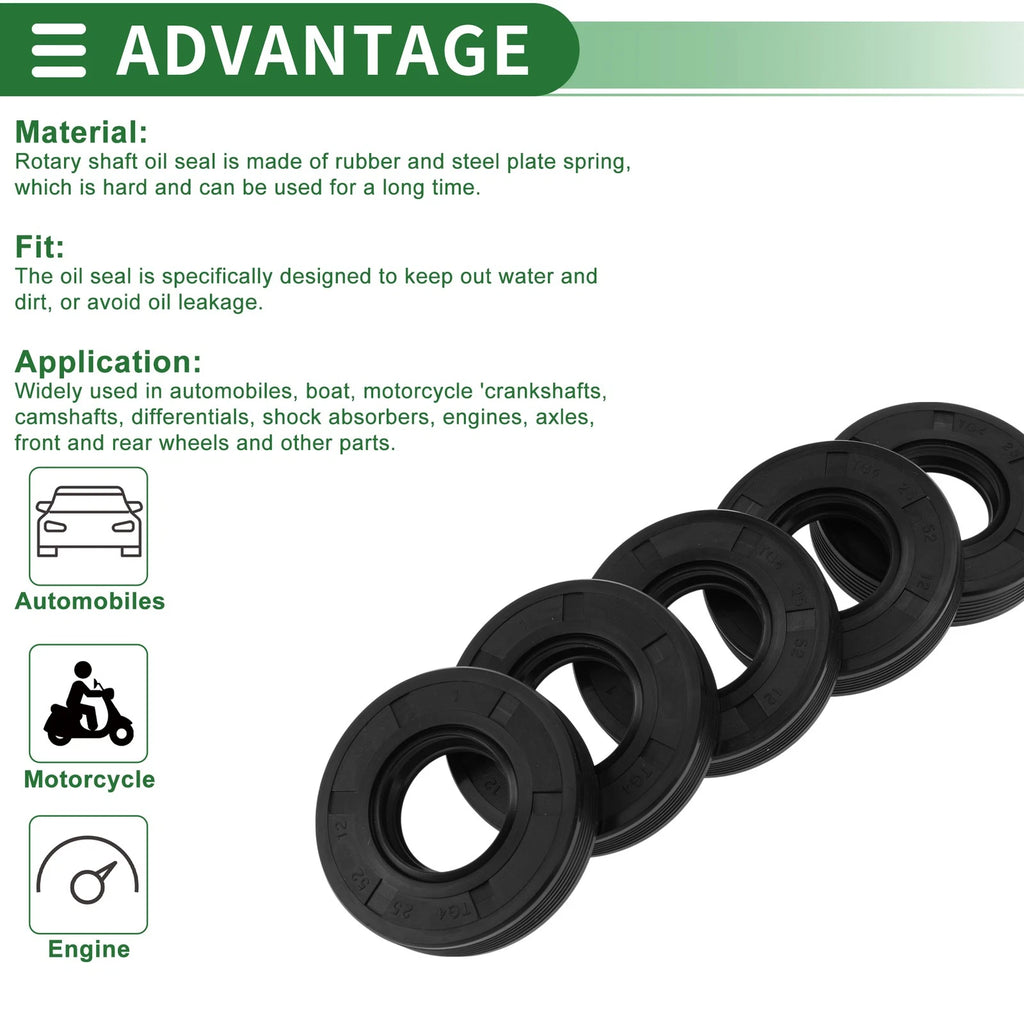 Oil Seal for Rotary Shaft (25x52x12mm)