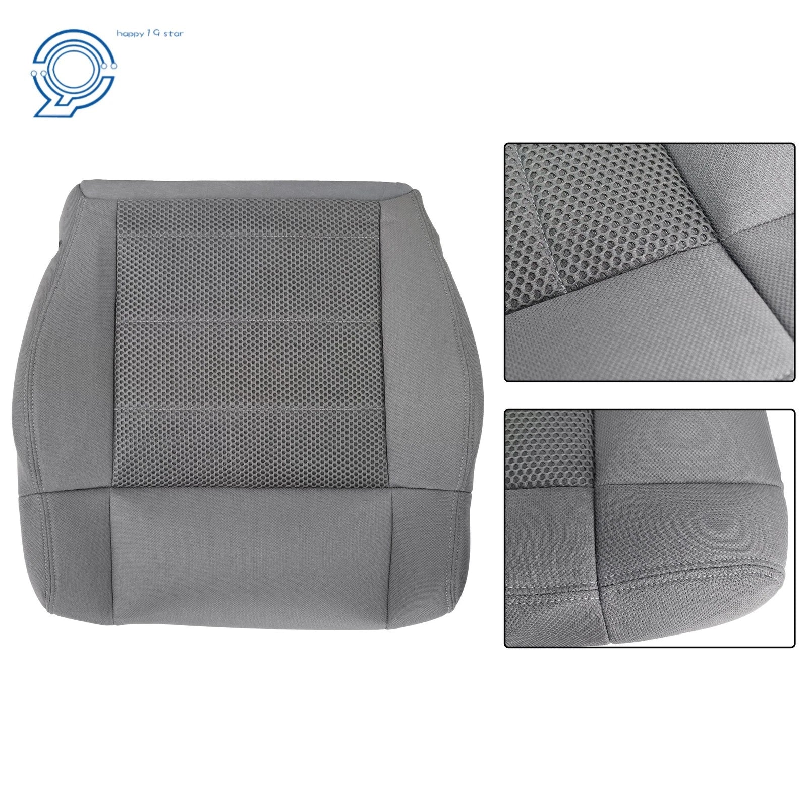 Set of 2 Gray Front Left Driver Seat Covers for Jeep Wrangler (2007-2012)