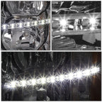 LED DRL Bar Chrome Amber Side Headlights for Chevy Silverado (2007–2014)