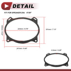 2X Speaker Spacer Ring Adaptor for Toyota Camry (2002–2011) 6"x9"