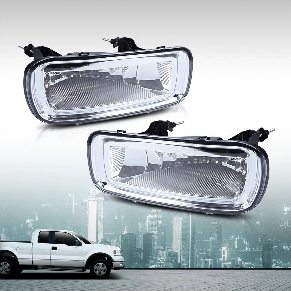 Set of 2 Clear Lens Fog Lights with Bulbs for Ford F-150 (2004–2006)