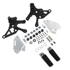 Front Driver Foot Pegs Pedals Bracket for Kawasaki Z900 (2017–2024) Black