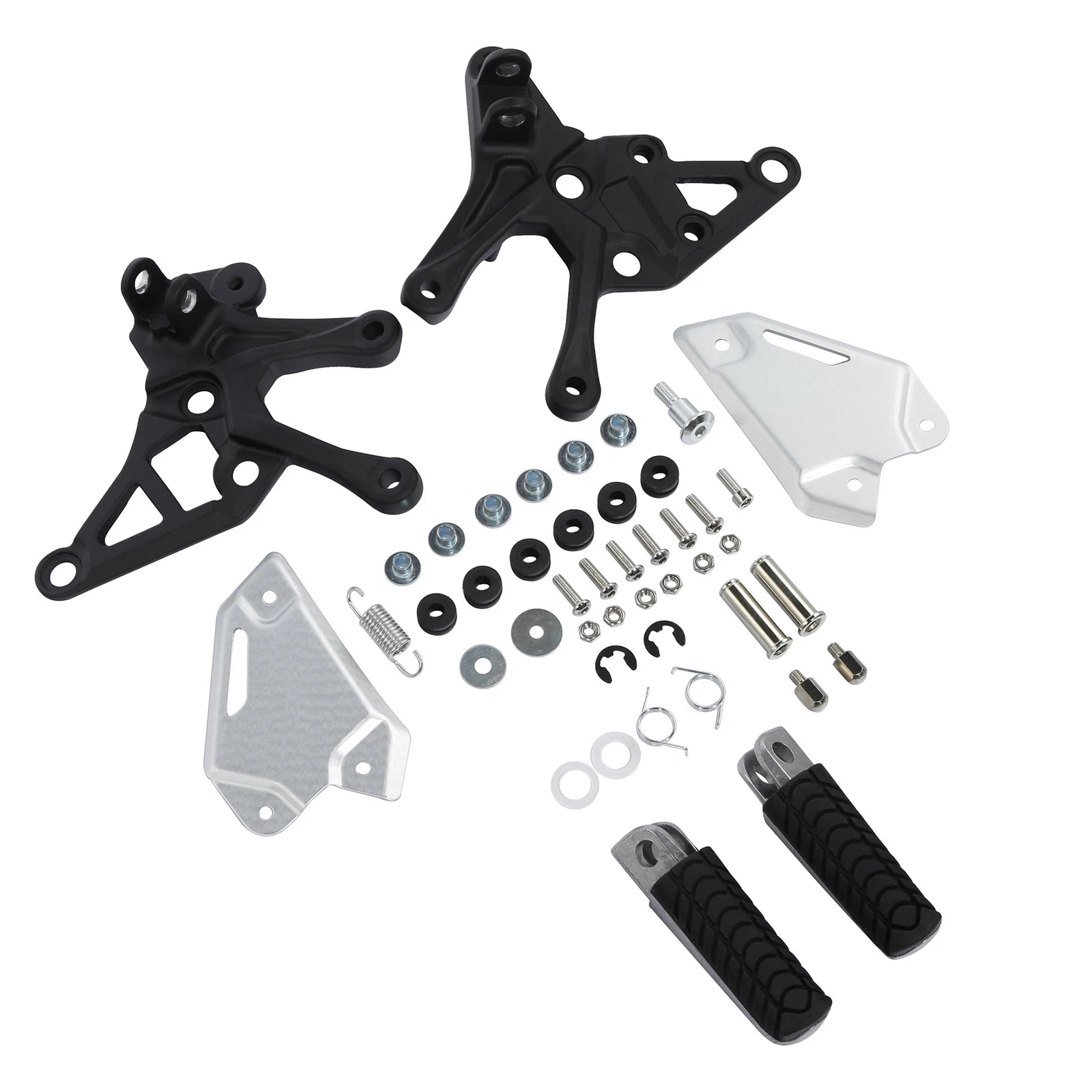 Front Driver Foot Pegs Pedals Bracket for Kawasaki Z900 (2017–2024) Black