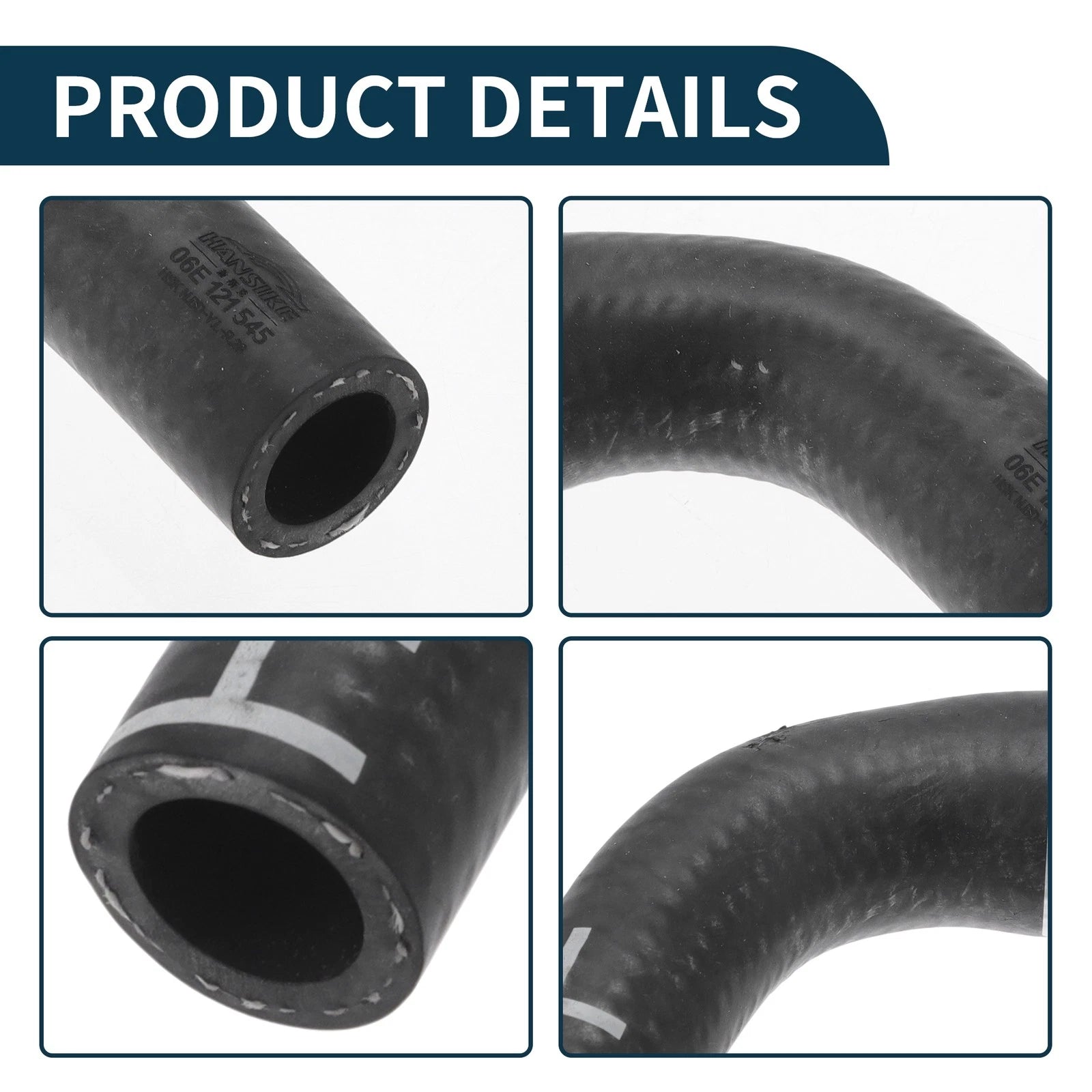 Radiator Hose Coolant Pipe for Audi A6 Quattro 3.0L V6 (2005–2011) No. 06E121545 Rubber