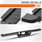 Rear Bumper Step Pad for Ford F-150 (2021–2023) w/o Sensor Holes, Black