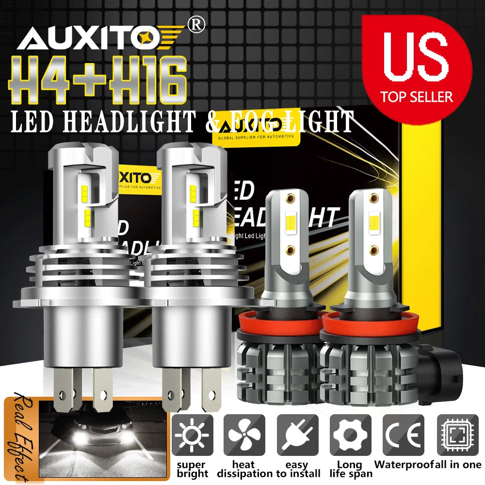 AUXITO LED Headlight Bulbs for Toyota Tacoma Yaris Tundra (2016–2023)