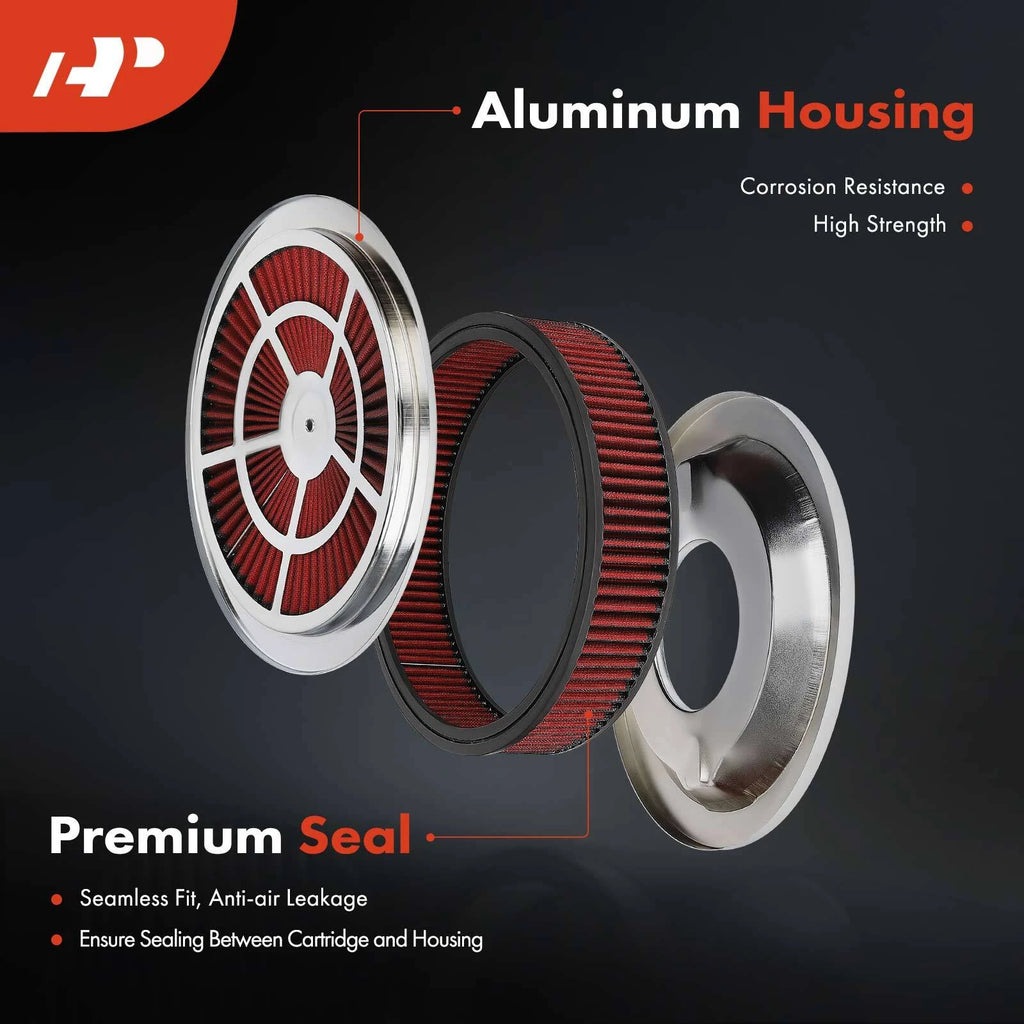 Round Red Air Cleaner for Toyota Camry (1984–2018) & Honda Accord/Civic