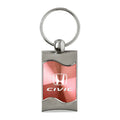 Pink Rectangular Wave Keychain - Officially Licensed for Honda Civic