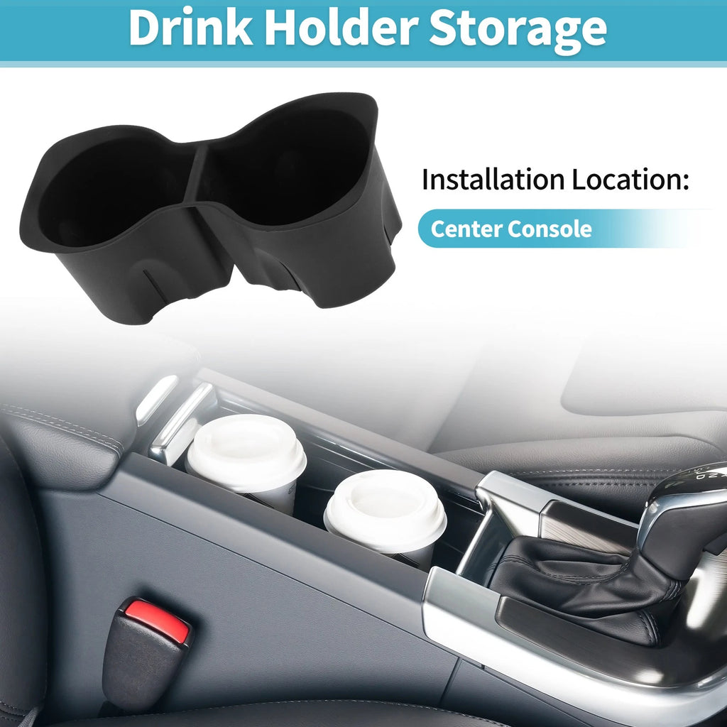 Center Console Cup Holder Organizer for Buick Envision (2021–2023) TPE Black
