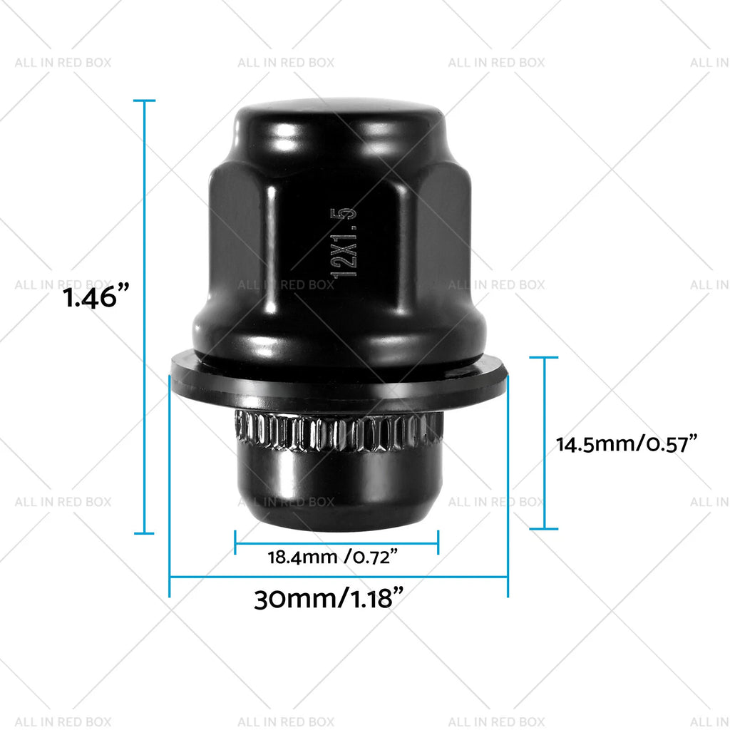 24pcs Alloy Wheel Lug Nuts for Toyota Landcruiser 200 (2008–2021)