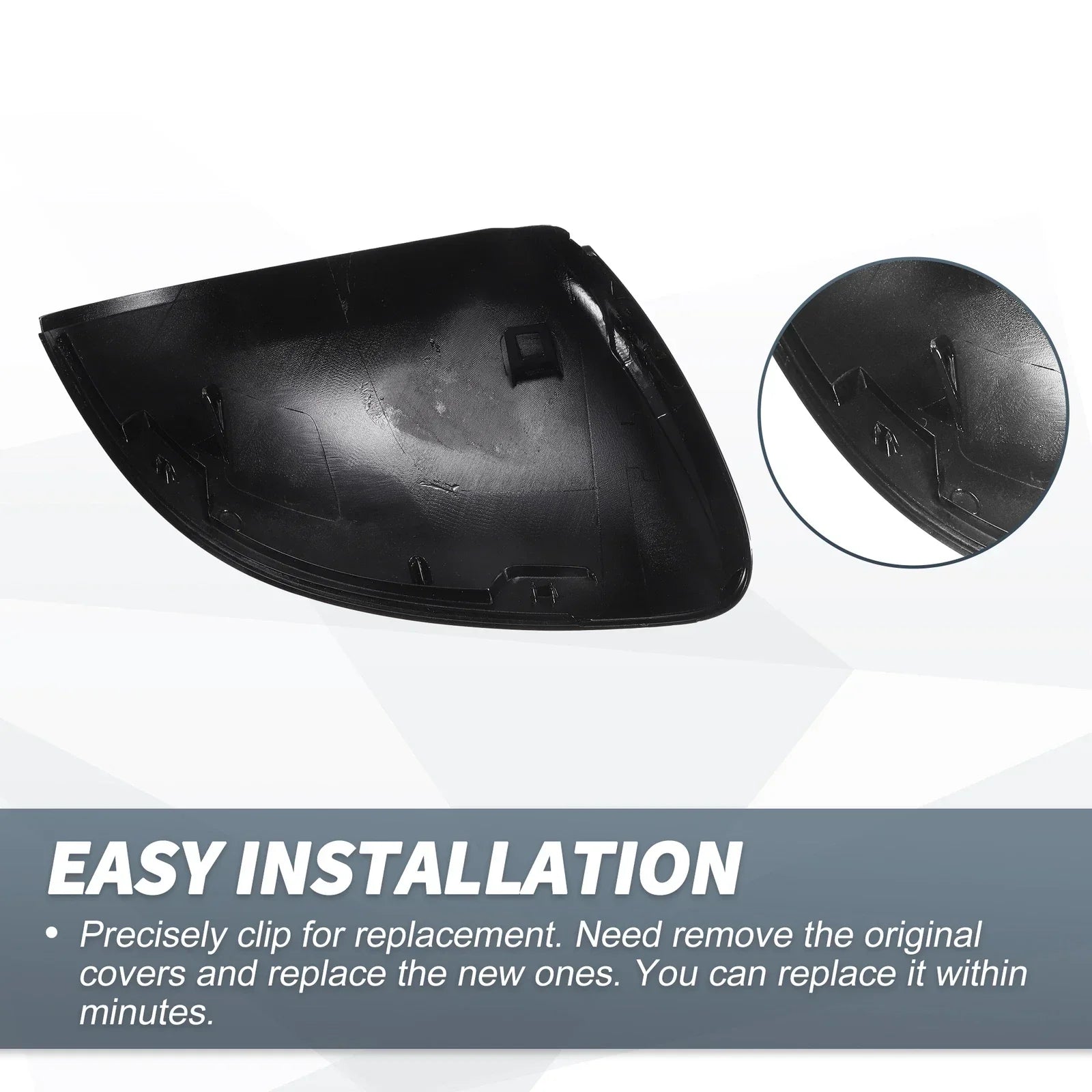 Rearview Mirror Cover Cap Gloss Black for Mercedes-Benz C S-Class (2022-2023)