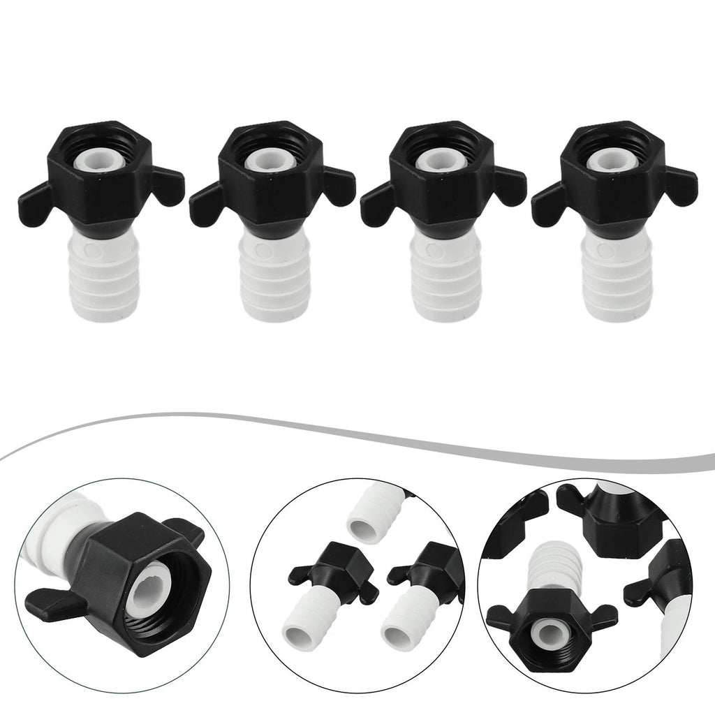 Set of 4 Leak Proof Straight Adapters for RV Water Pump Fittings