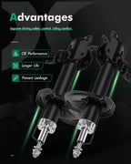 Set of 2 Front Shocks Struts for Nissan Sentra (2002–2006)