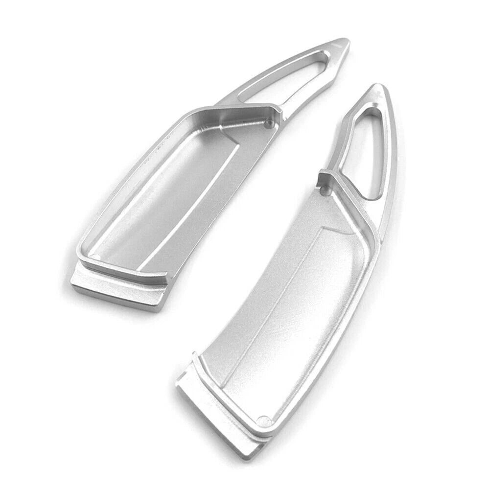 Set of 2 Silver Steering Wheel Paddle Shifter Extensions for Peugeot 3008 5008 (2017–2022)