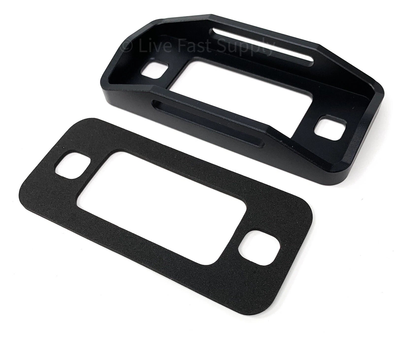 Side Marker Bezels Raised Black Aluminum Pair for 1970–1977 Ford Bronco