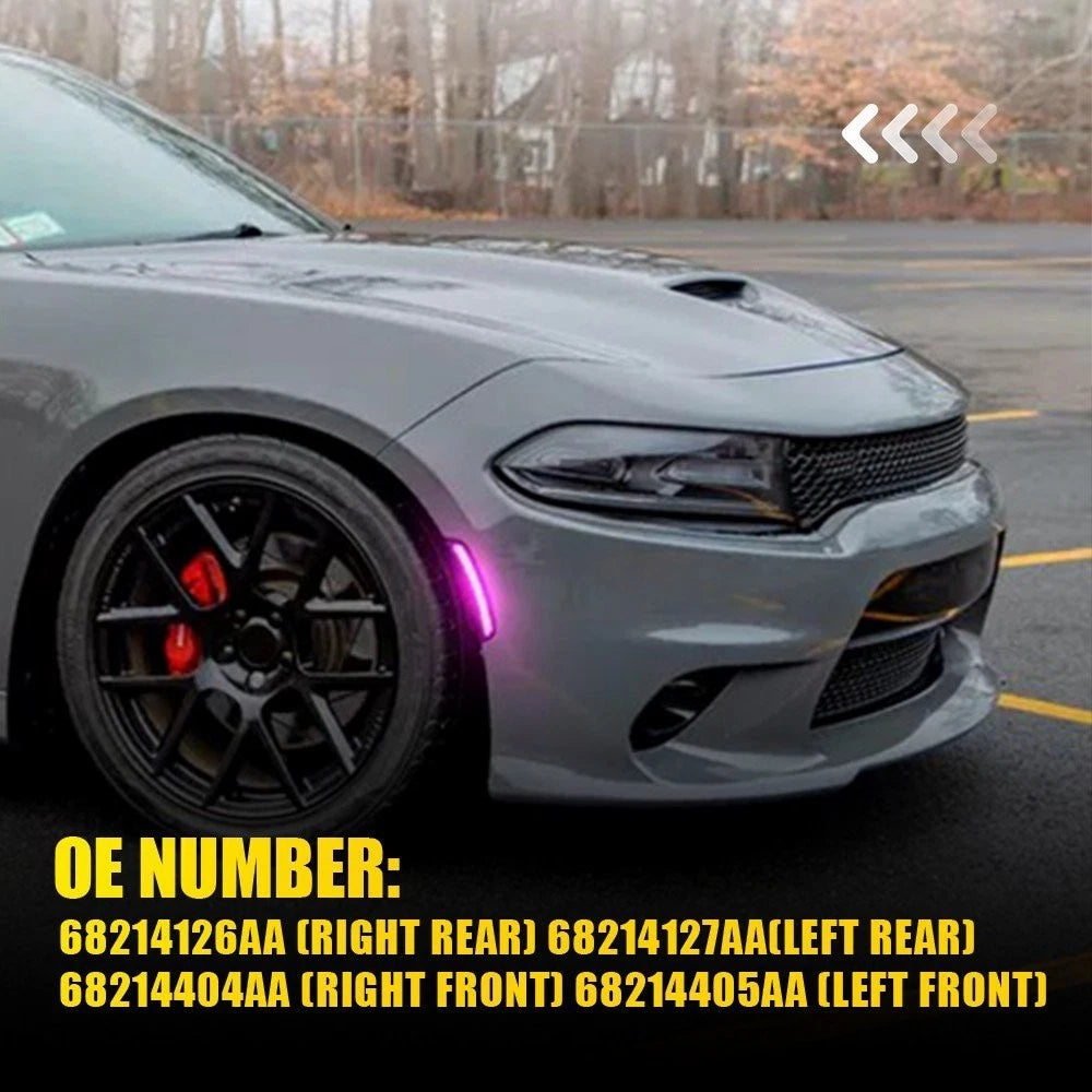 16Pcs LED Side Marker Lights + Harness for Dodge Charger (2015–2022)