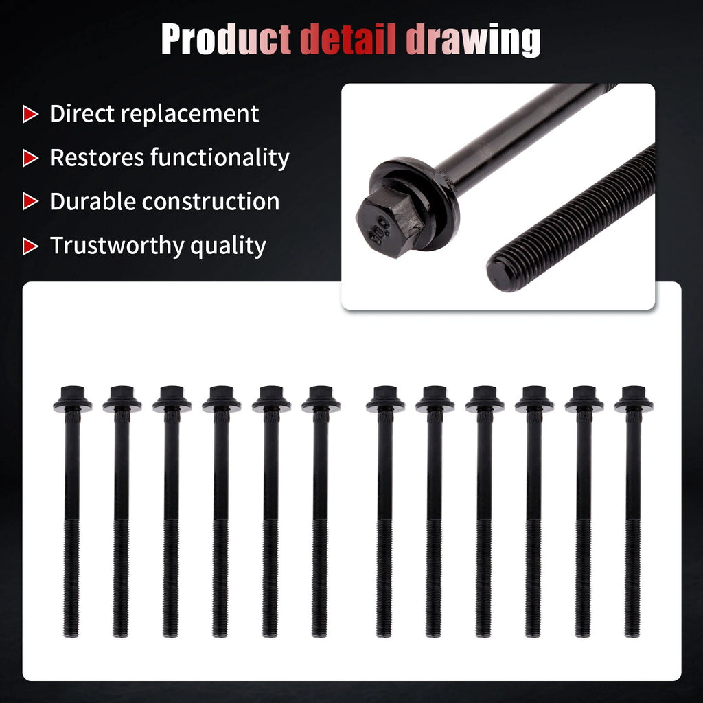 Head Gasket Bolts Set for Chrysler 300 Sebring Dodge Avenger Charger