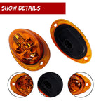 Set of 2 Amber Lens Cab Side Marker Lights for Freightliner Cascadia