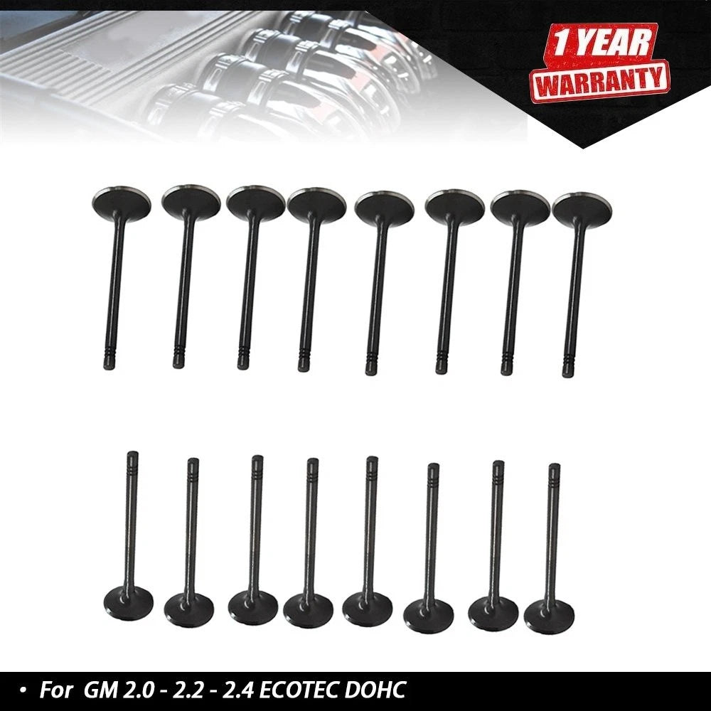 16x Intake Engine Valves for Chevrolet Ecotec 2.0L 2.2L 2.4L (2003â2010)