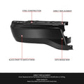 Set of 2 Black Left Rear Bumper End Caps for Ford Ranger (2019–2023)