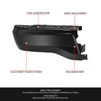 Set of 2 Black Left Rear Bumper End Caps for Ford Ranger (2019–2023)