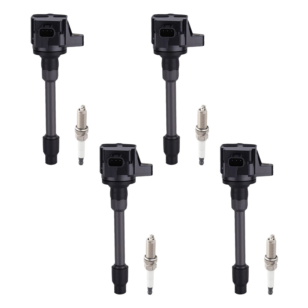 Set of 4 Ignition Coils and Spark Plugs for Honda Fit (2015–2019)