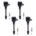 Set of 4 Ignition Coils and Spark Plugs for Honda Fit (2015–2019)