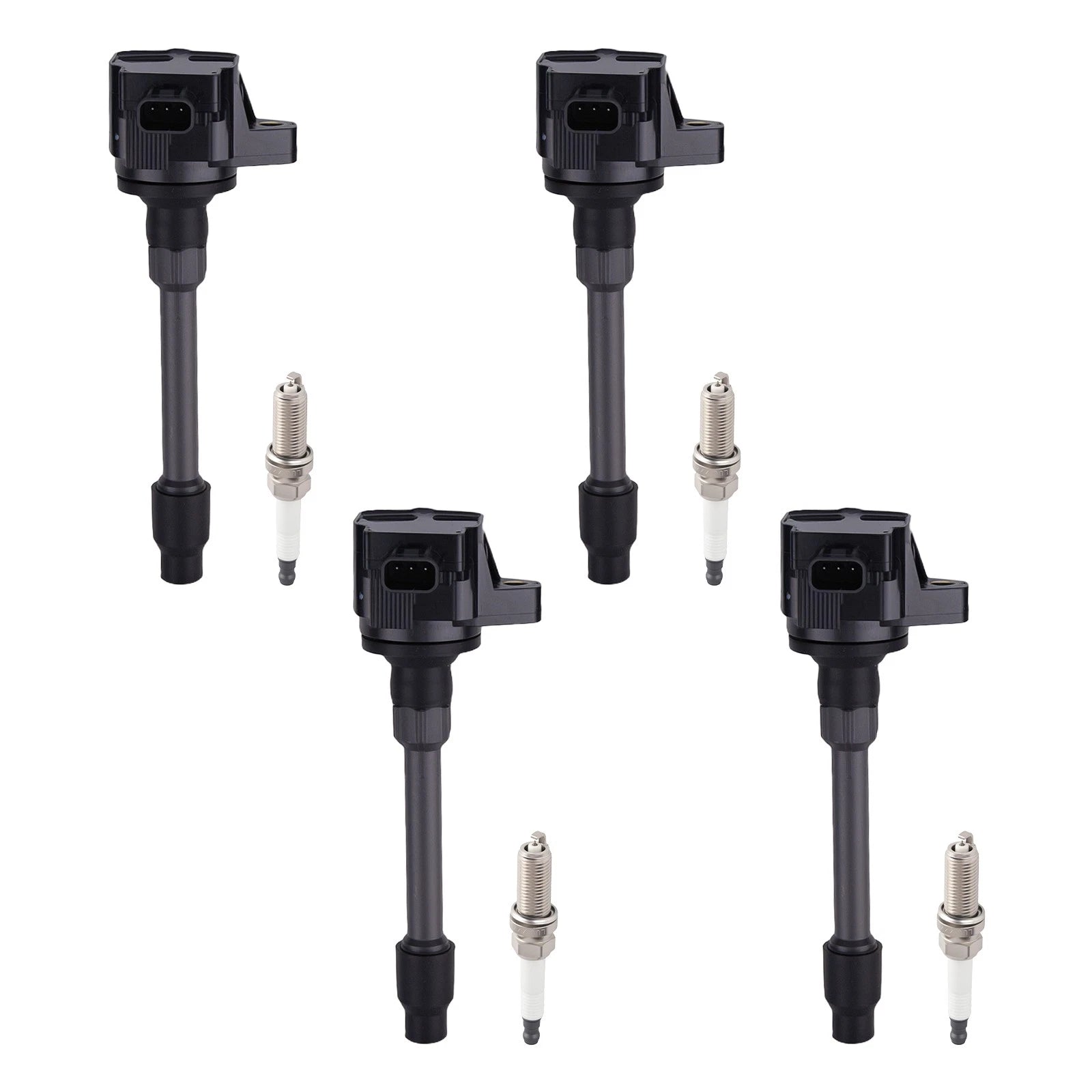 Set of 4 Ignition Coils and Spark Plugs for Honda Fit (2015–2019)
