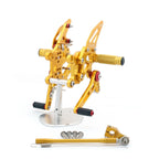 CNC Racing Rearset Footrest Pegs for Aprilia RSV4 (2009–2012) Gold