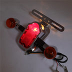 Chrome Tombstone Brake Tail Light Signal for Harley Big Twin