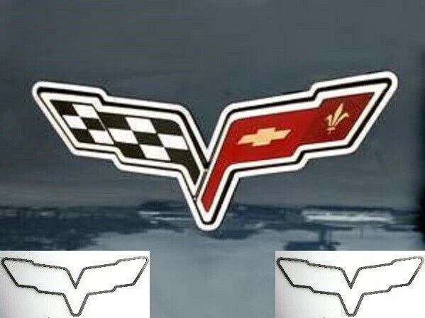 Adhesive Emblem Trim Polished Stainless Steel for 2005–2013 C6 Corvette