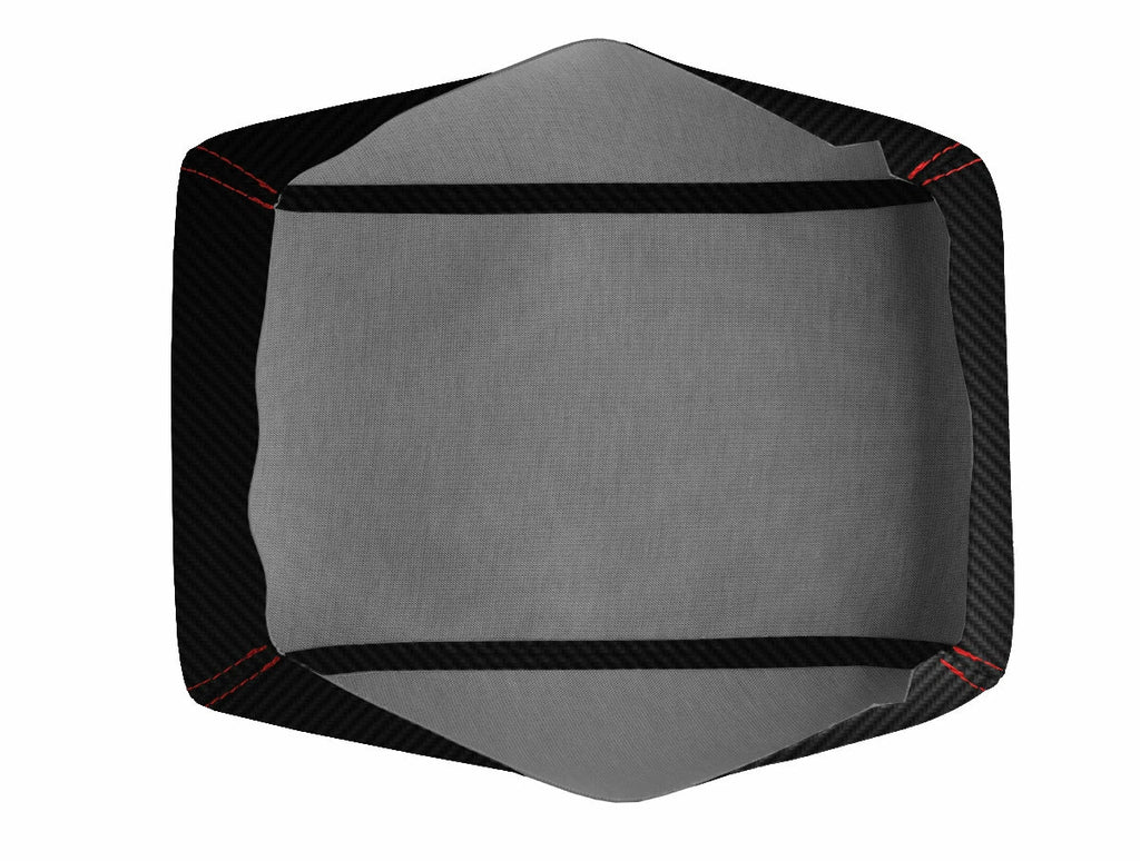 Console Lid Armrest Cover for Dodge Challenger (2008–2014) Carbon Fiber Red Stitch