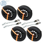 Set of 4 Tie Down Straps 2 Inch × 96 Inch 3,300 lb SWL