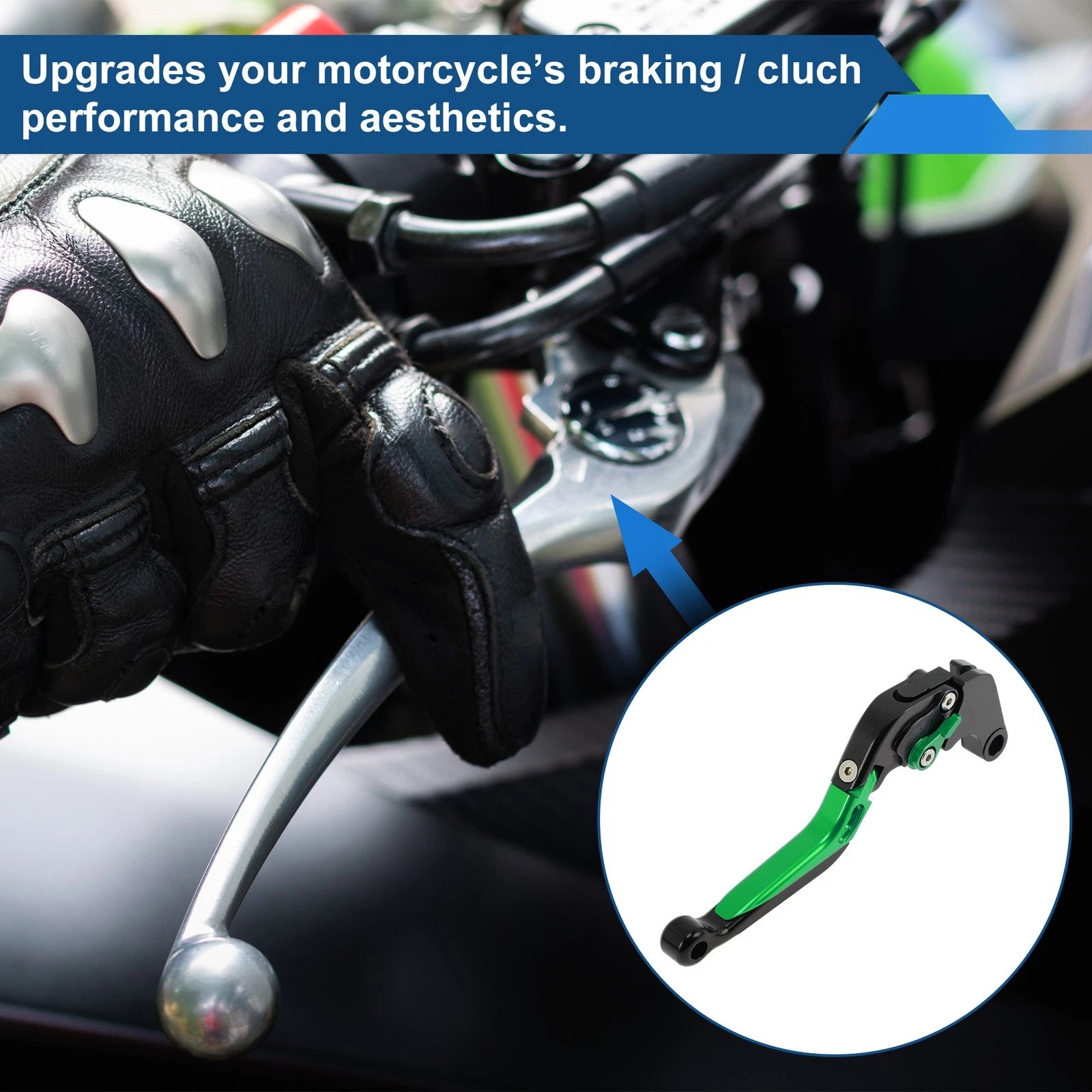 Adjustable Brake Clutch Levers for Honda CBR650R (2019–2023) Black Green