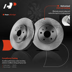 Set of 4 Front Disc Brake Rotors & Ceramic Pads for Chevy Equinox (2010–2017)