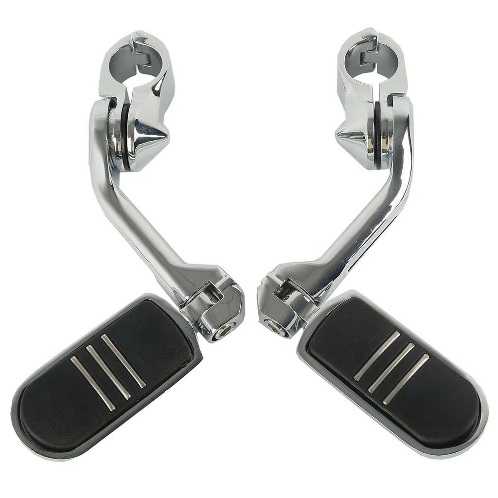 1.25" Angled Highway Engine Guard Foot Pegs for Harley Touring (Fits 2014-2023)