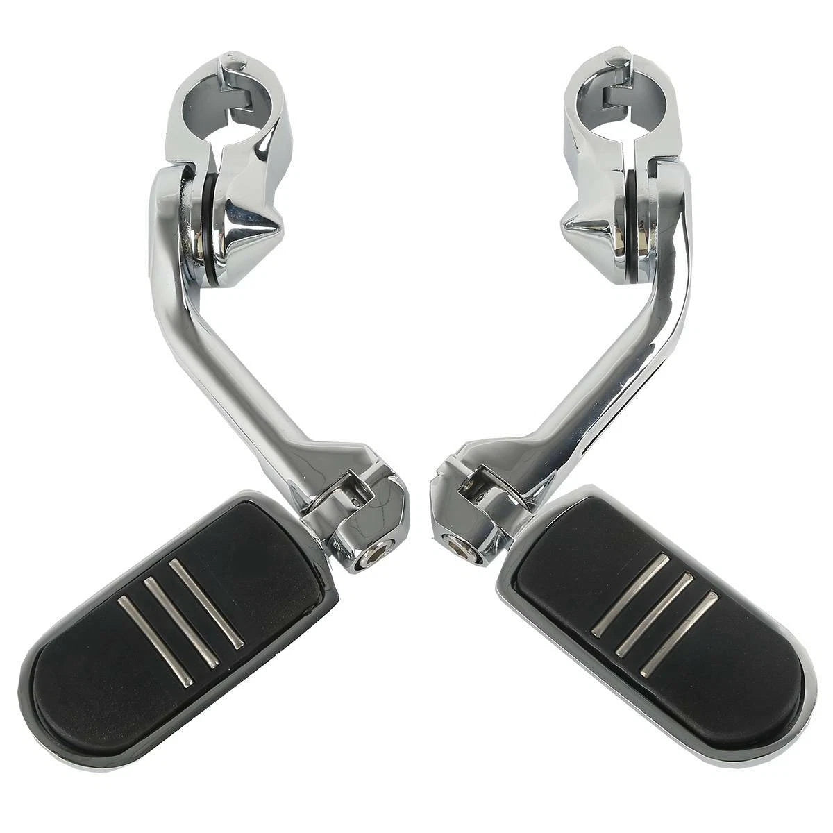 1.25" Angled Highway Engine Guard Foot Pegs for Harley Touring (Fits 2014-2023)