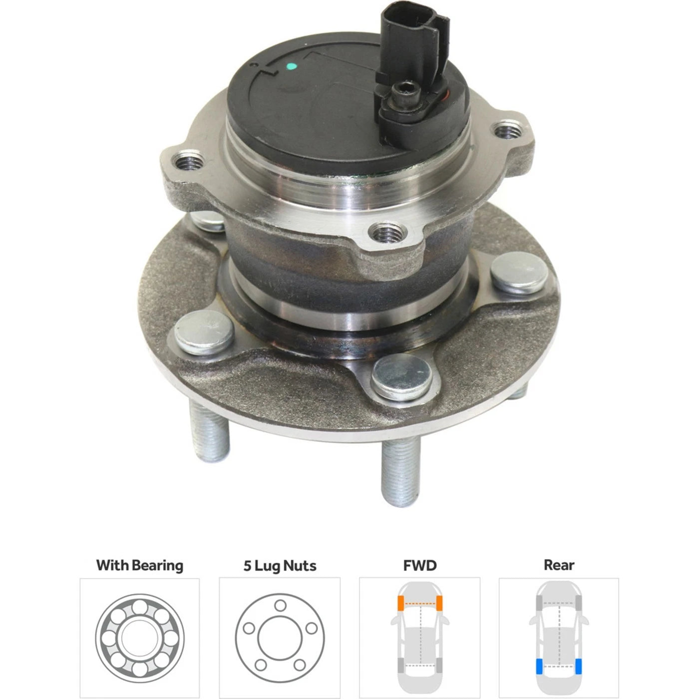 Set of 2 Wheel Hubs for Volvo C30 C70