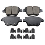 Set of 2 DuraGo Rear Rotors & Akebono EURO Ceramic Pads for Golf GTI, Jetta