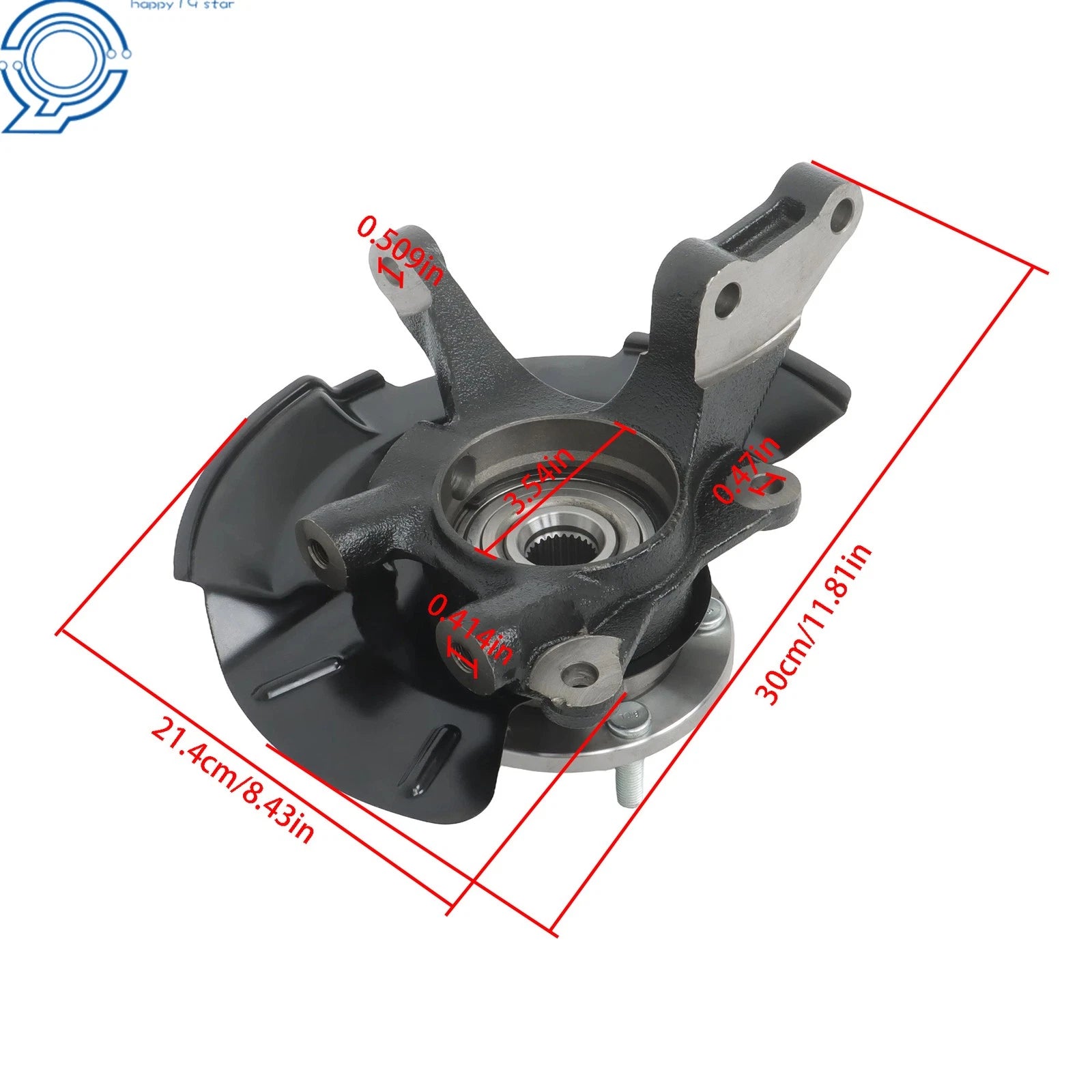 Front Left Steering Knuckle Assembly for Hyundai Tucson Kia Sportage (2005–2009)