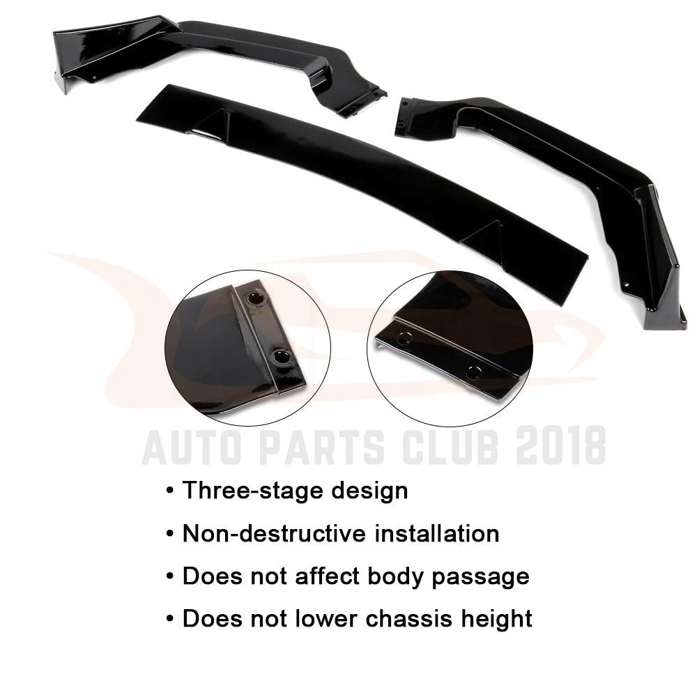 Gloss Black Front Splitter Lip for Infiniti Q50 Sport (2014–2017)