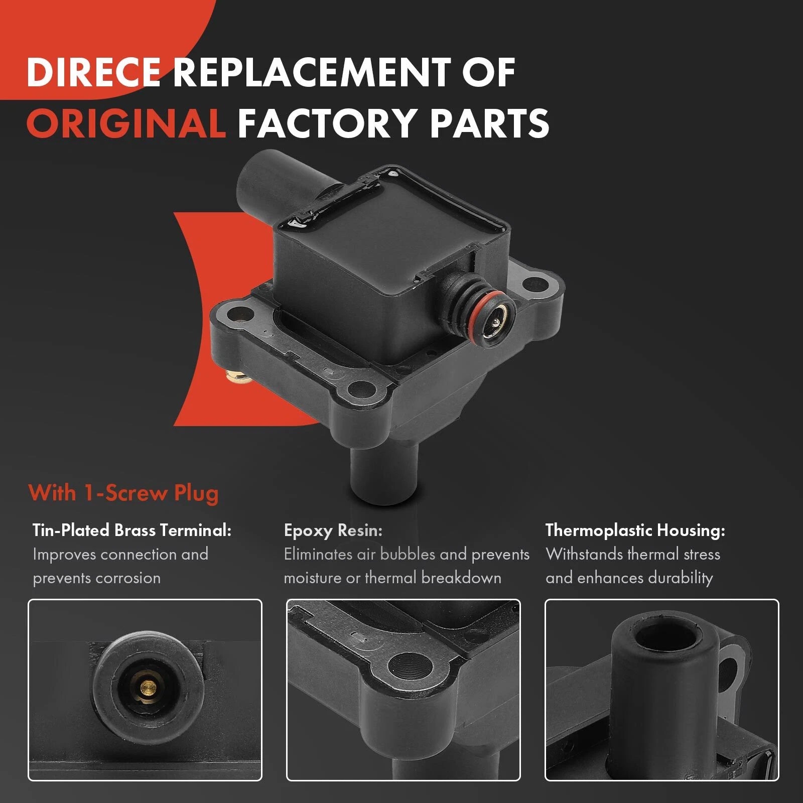 Set of 3 Ignition Coils & 6 Spark Plugs for Benz