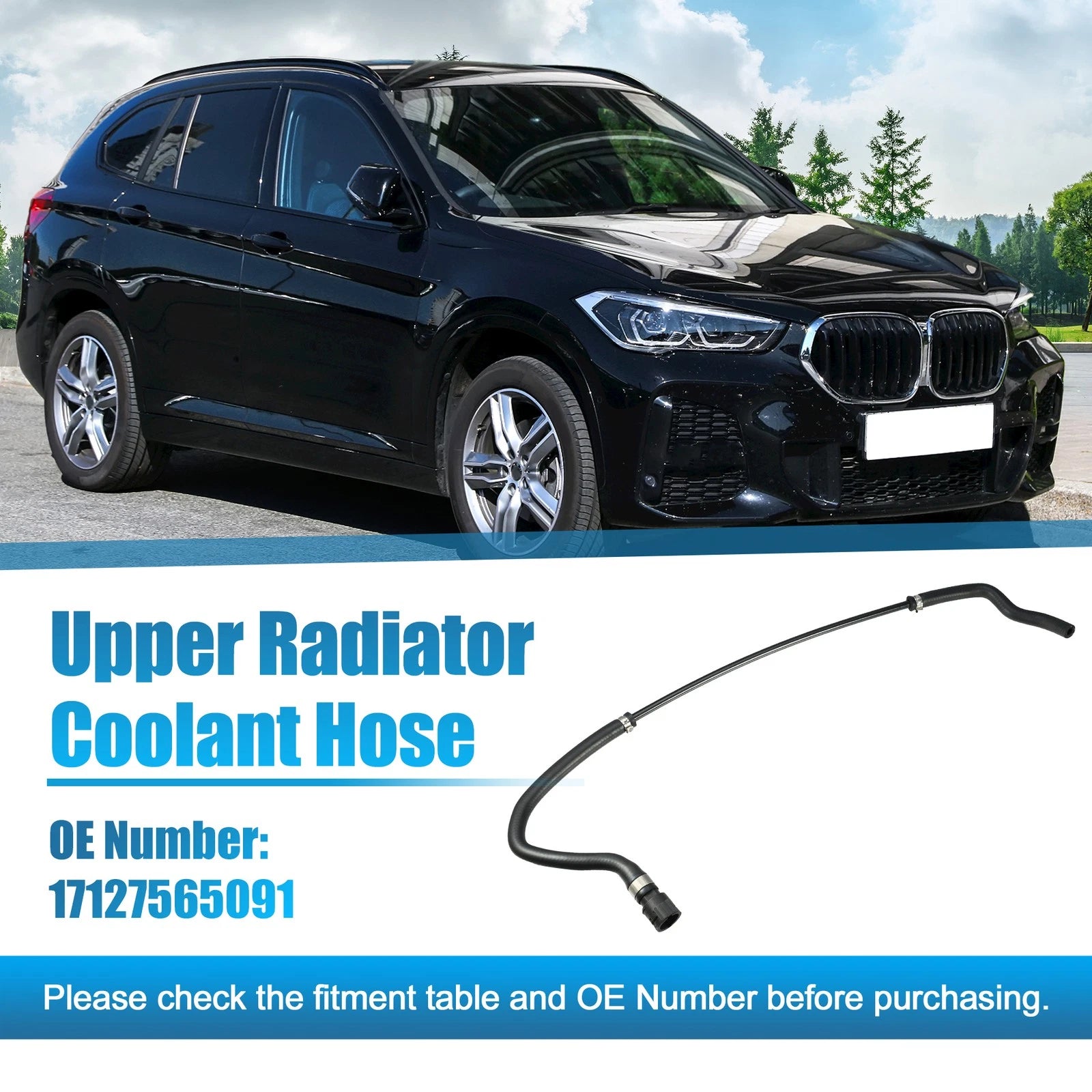 Upper Radiator Coolant Hose for BMW E81 E82 E87 (2009–2015) No. 17127565091