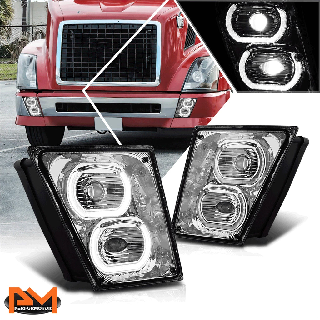 LED Halo Projector Fog Lights for Volvo VN VNL 300 400 430 740 760 (2003–2017)