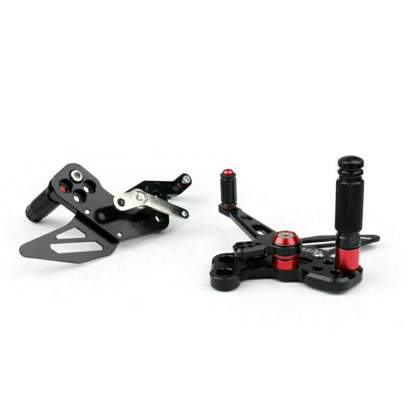Aluminum Rearsets Footpeg Pedals for Kawasaki Z125 Pro (2016–2019) Black T9