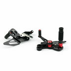 Aluminum Rearsets Footpeg Pedals for Kawasaki Z125 Pro (2016–2019) Black T9