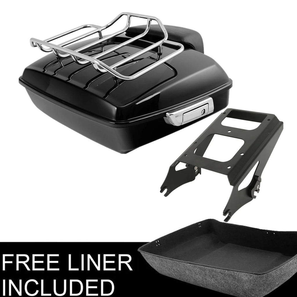 Chopped Trunk Backrest with Mounting Rack for Harley Touring Road Glide (2009–2013)