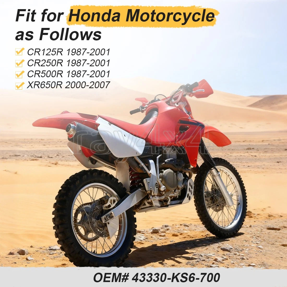 Rear Disc Brake Guard Cover for Honda XR650R (2000–2007) 43330-KS6-700